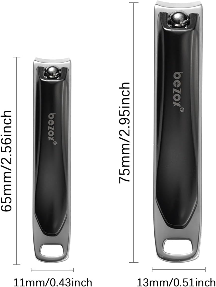 Sturdy Comfortable Nail Clipper Set – Stainless Steel Ergonomic Ultra Sharp Nail File Cutter Fit for Seniors, Adult, and Kids, Fingernail and Toenail