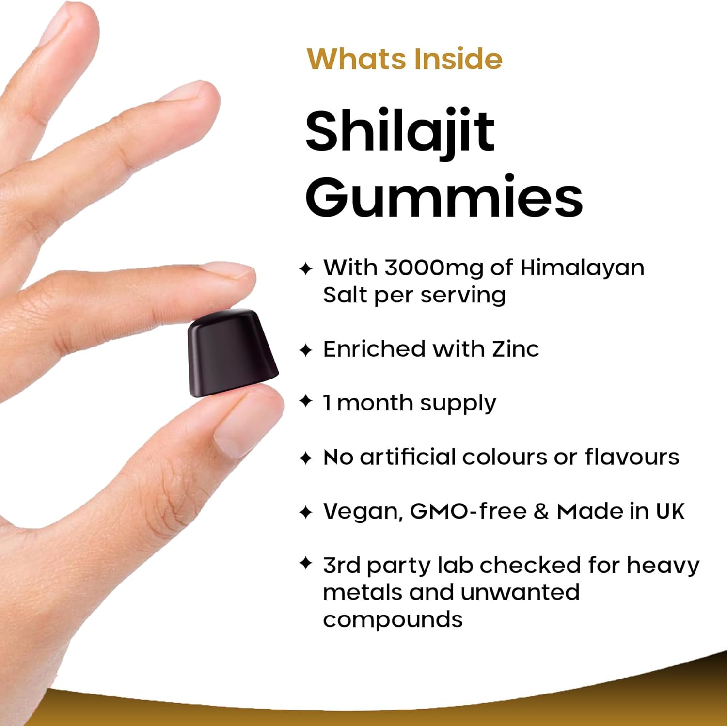 Shilajit Gummies - Enriched with Zinc & Vitamin B6 - High Strength 3000Mg Pure Himalayan Shilajit Gummies for Men and Women - Berry Flavoured, Vegan Shilajit Gummies by New Leaf