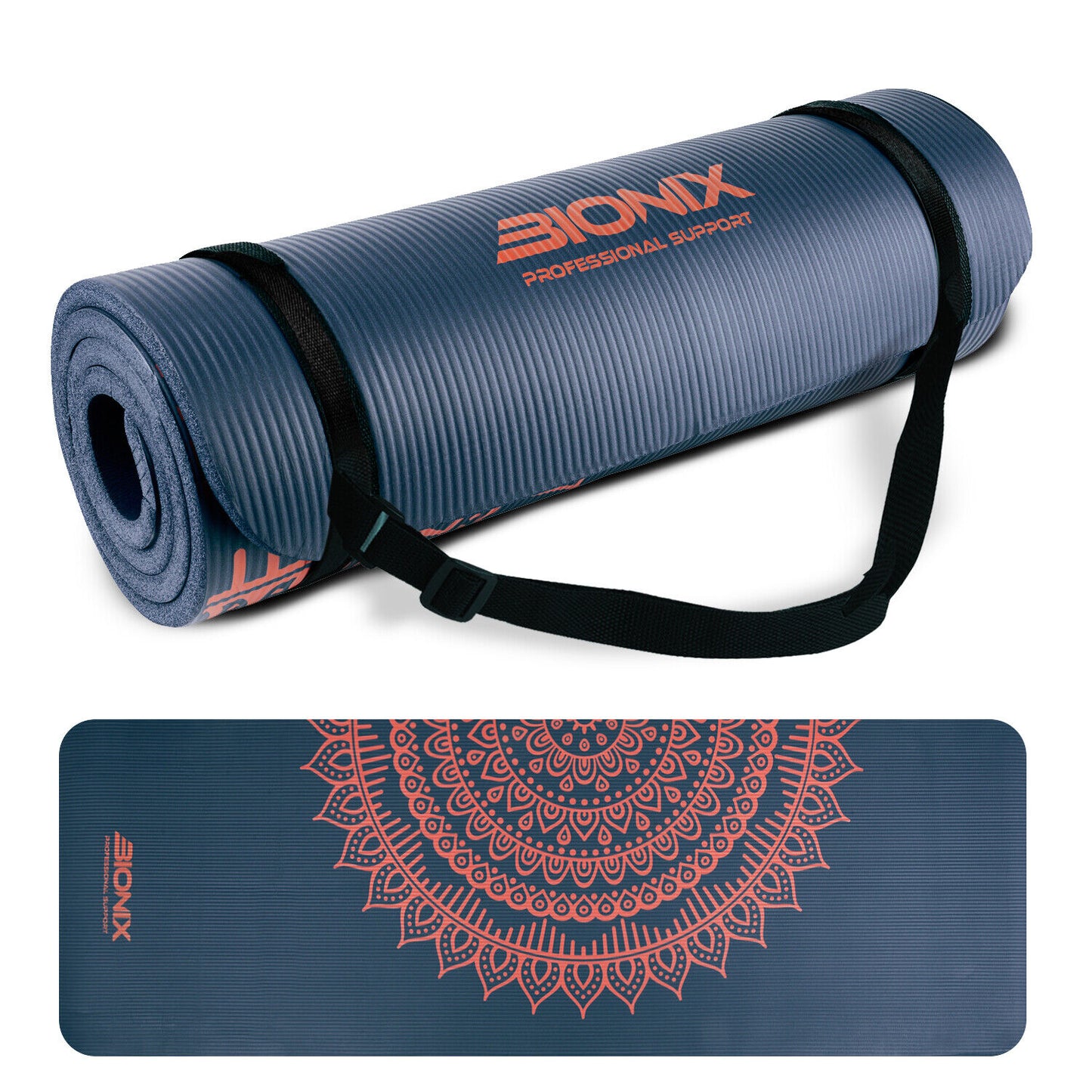 10MM Thick Yoga Mat 183CM X 60CM With Carry Strap