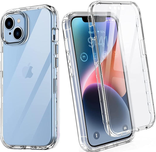 Clear 360 Full Body Case for Iphone 16 15 14 13 12 11 Pro Max XR XS Max 7 8 SE