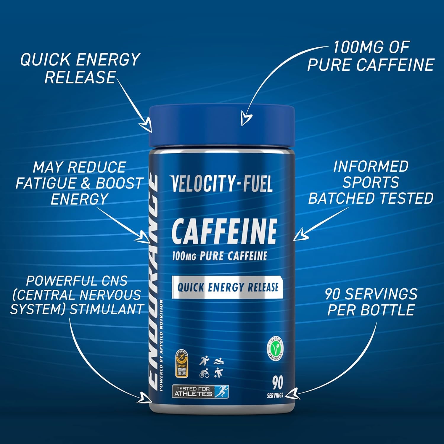 Applied Nutrition 100MG Caffeine Capsules (90 Capsules)