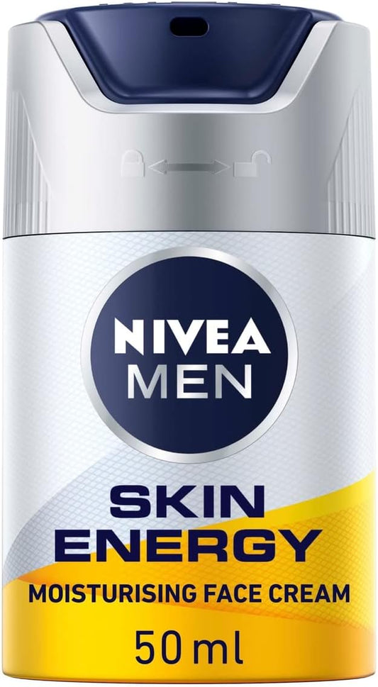 MEN Skin Energy Moisturising Creme (50 Ml), Face Cream for Men Infused with Caffeine, Revitalising Face Cream Fights Signs of Tiredness, Men'S Skin Care Essentials