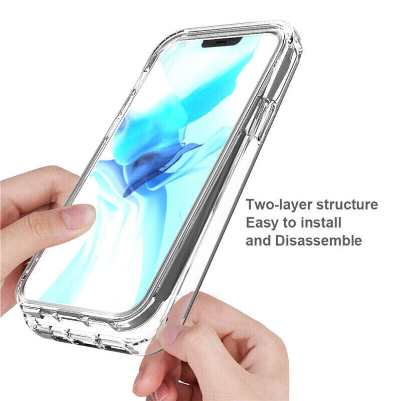 Clear 360 Full Body Case for Iphone 16 15 14 13 12 11 Pro Max XR XS Max 7 8 SE