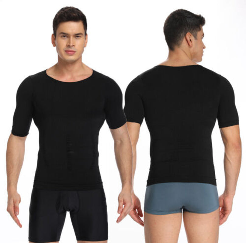 MENS SLIMMING TANK TOP BODY SHAPER COMPRESSION T-SHIRTS MEN SLIM UNDERSHIRTS UK