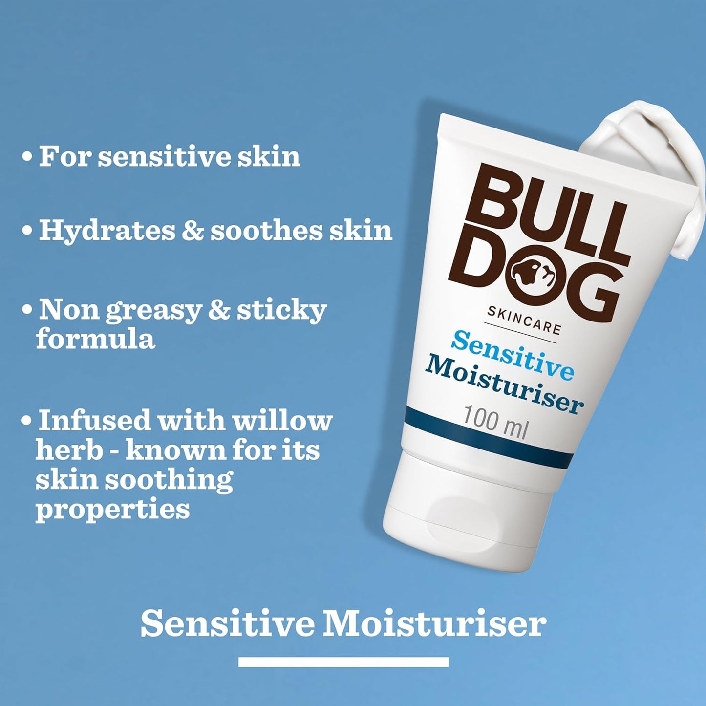 BullDog Men's Skincare Sensitive Moisturiser 100ML