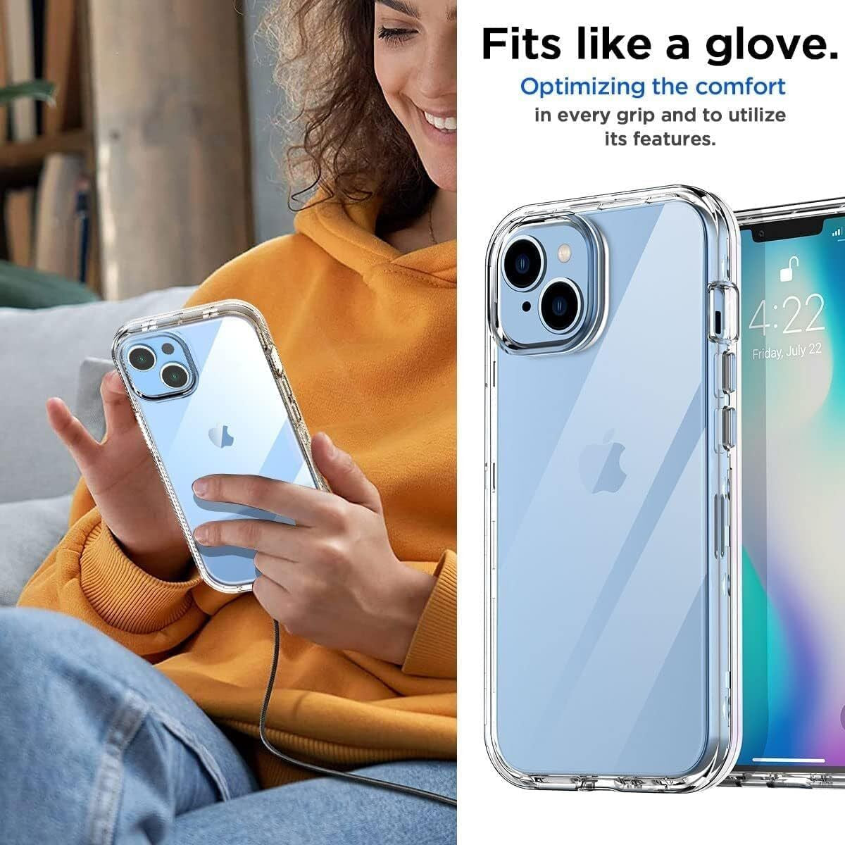 Clear 360 Full Body Case for Iphone 16 15 14 13 12 11 Pro Max XR XS Max 7 8 SE